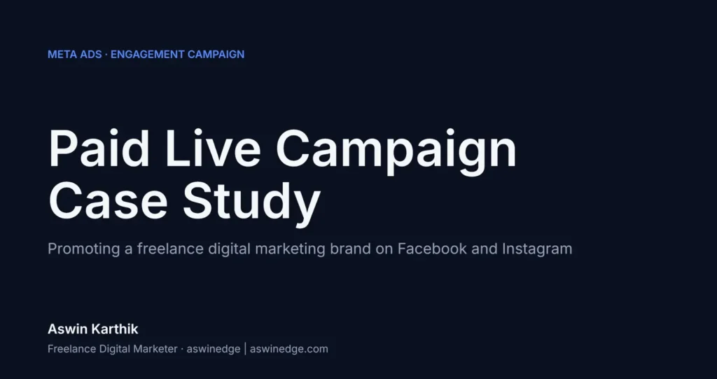 meta ads campaign best freelance digital marketer in thrissur